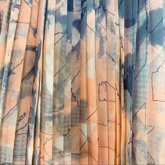 BCBG Pleated Mini Skirt Pastel Knife Pleat Chiffon - Picture 3 of 9